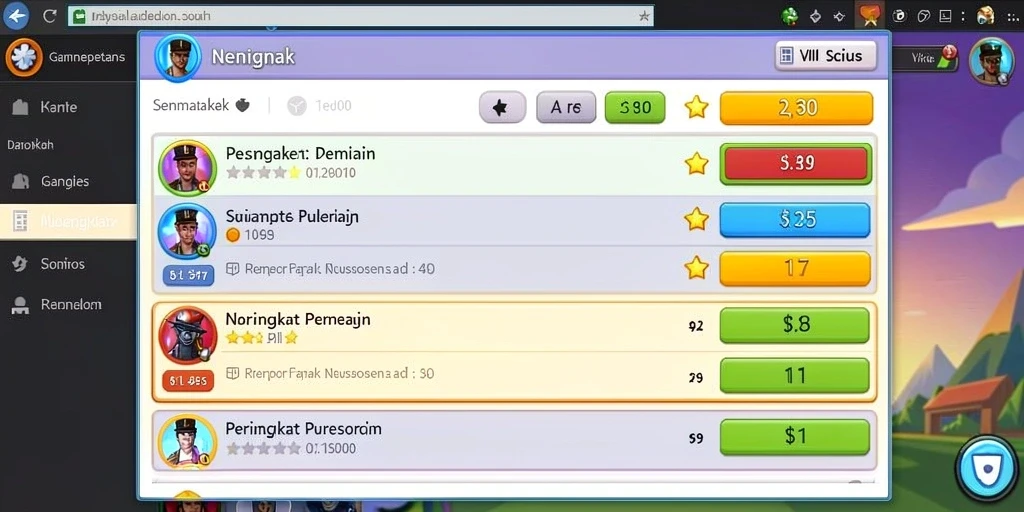 Screenshot menunjukkan tampilan level yang menantang.