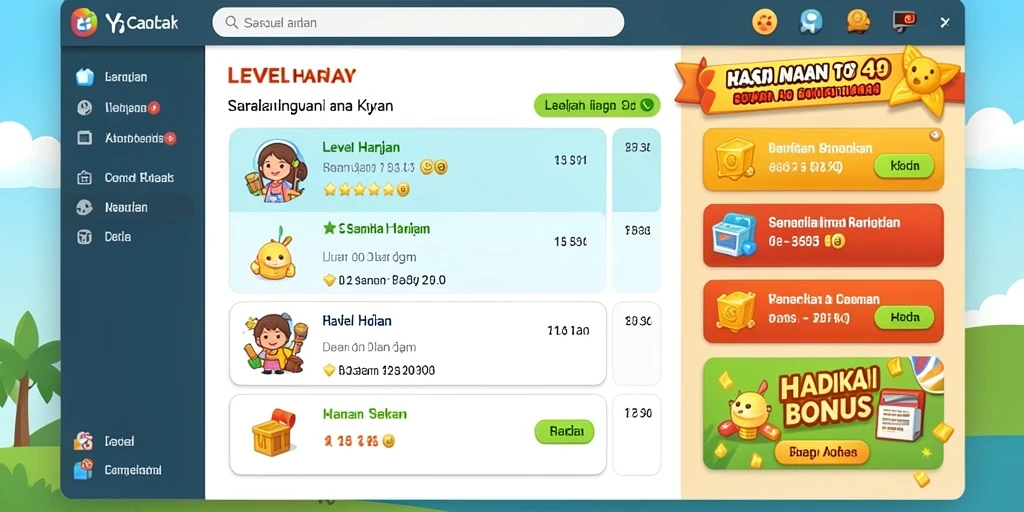 Tampilan menu utama yang menarik.