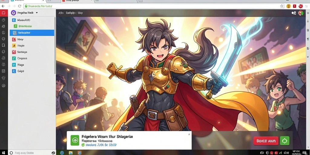 Screenshot menampilkan pemandangan epik di T9999.